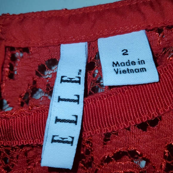 Elle Lady in Lace Red Dress size 2 - Picture 5 of 7